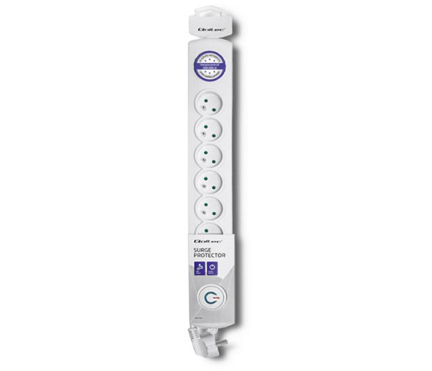 QOLTEC Listwa antyprzepięciowa - 8 gniazd, 1.5m, biała 50293 - 1122545 - zdjęcie 4